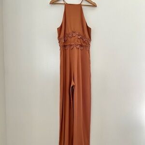 Burnt Orange Full length jumpsuit pant romper KEEPSAKE The Label